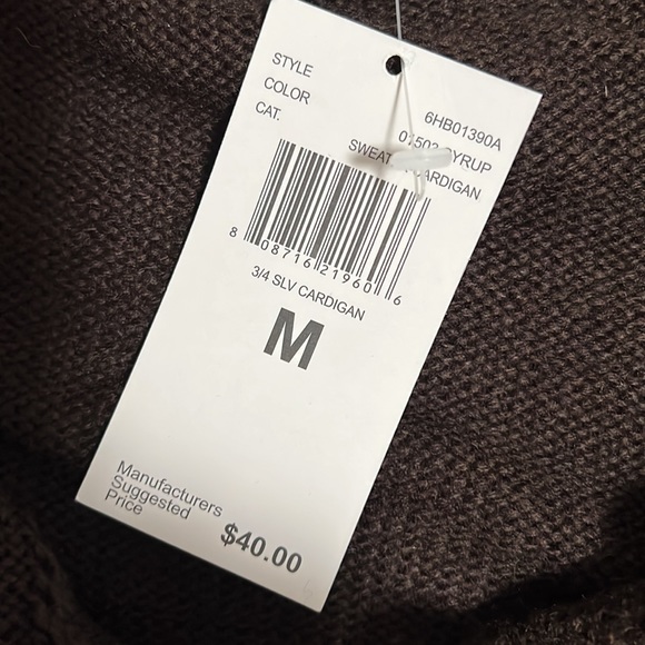 NWT Carolyn Taylor wrap sweater, size M - Picture 5 of 5